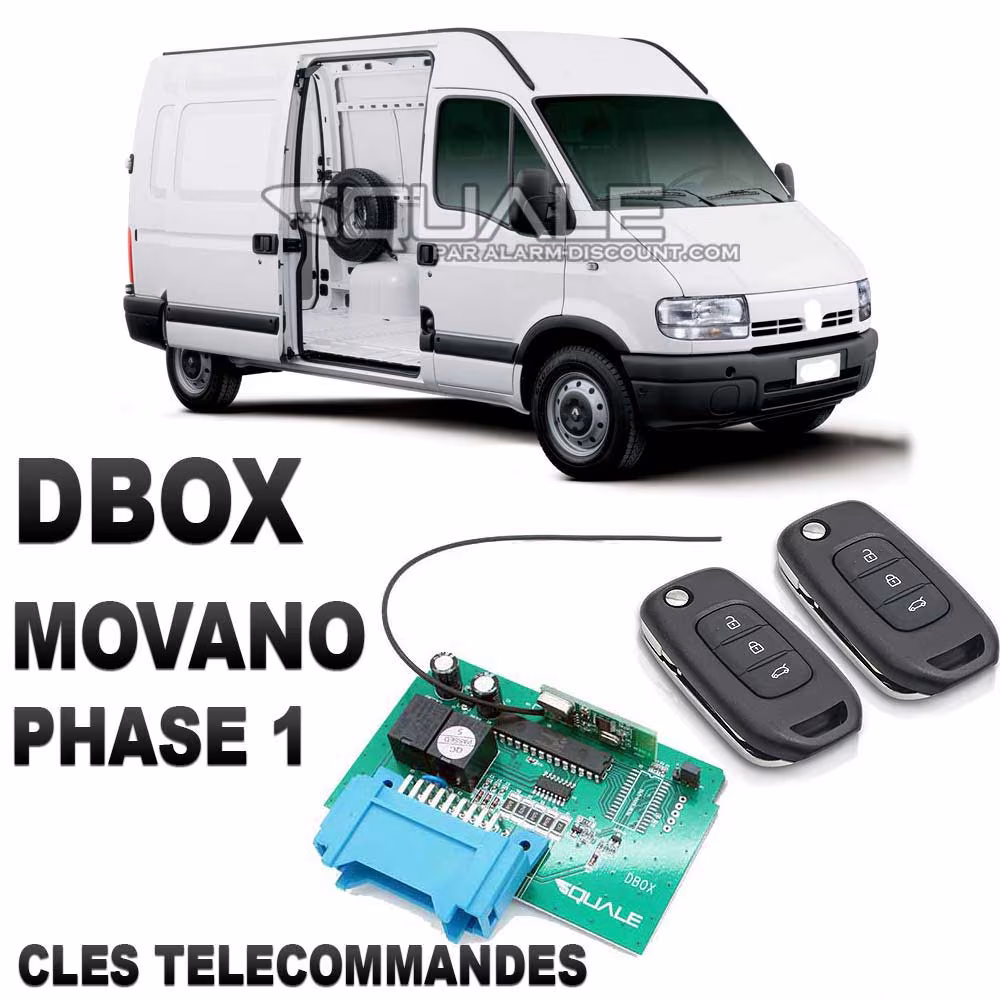 DBOX per Movano fase 1 con 2 chiavi telecomando (Antifurto + telecomando)