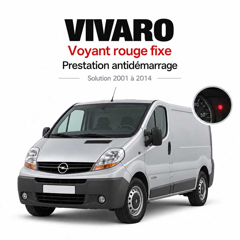 Opel Vivaro avec voyant rouge antidémarrage fixe – solution antidémarrage pour modèles 2001 à 2014