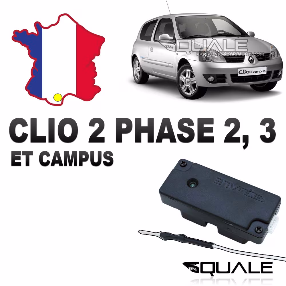 Chiave di disattivazione dell'antifurto per avviamento RENAULT CLIO 2 fase 2, fase 3 e Campus dopo il 2001.