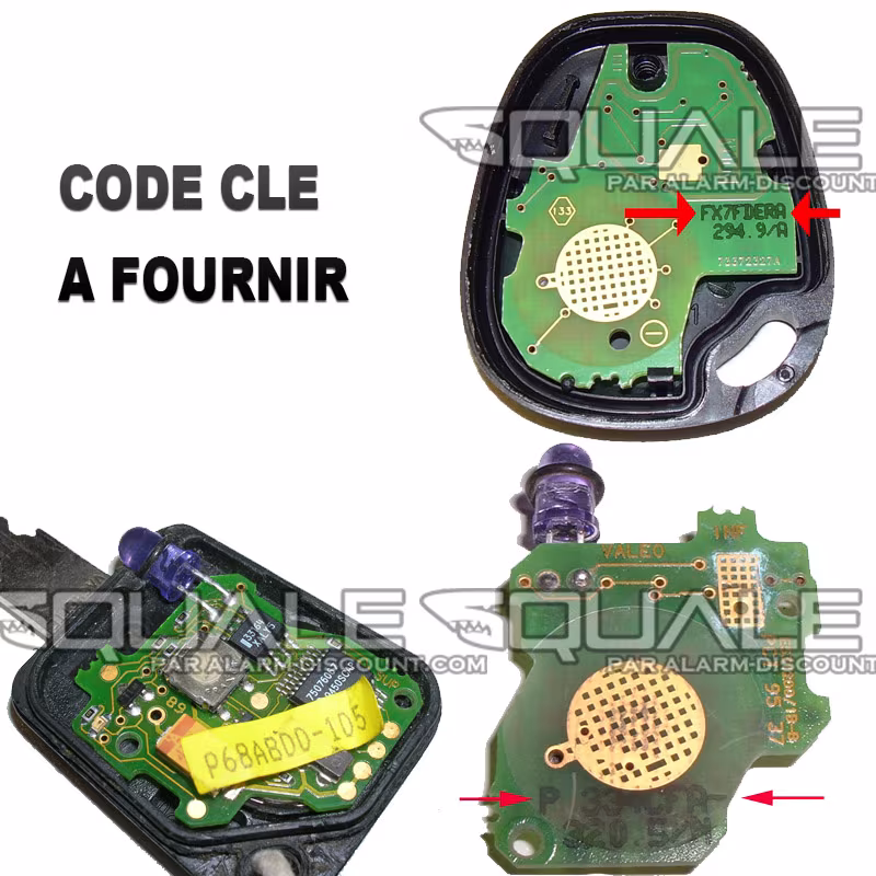 Code clé pour module squale anti démarrage laguna 1