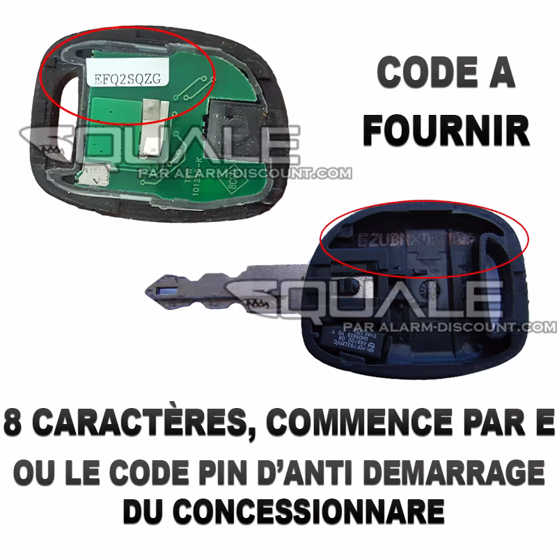 Code clé à fournir pour une clé de désactivation mascott phase 1