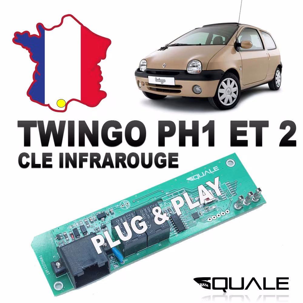 "TWINGOSTART disattivazione antifurto avviamento RENAULT TWINGO 1 Fase 1 e 2, con sistema infrarossi"